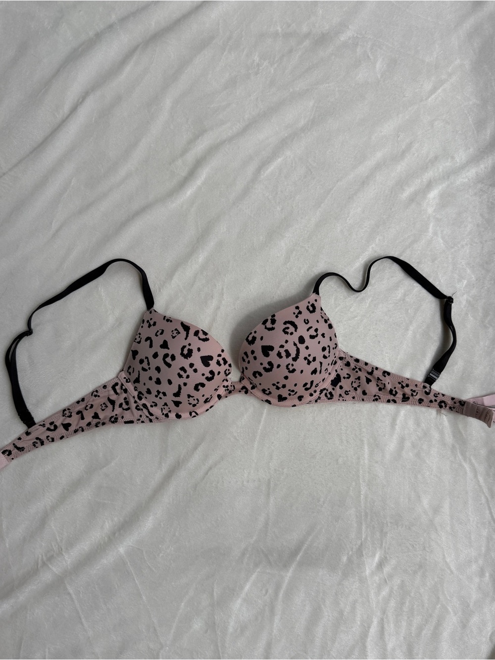 Victoria’s Secret 32B Push-up Pink Cheetah Print Bra
